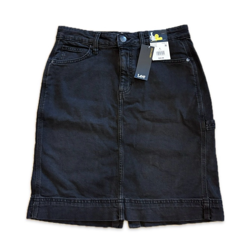 NWT Lee Women's Black Denim Skirt